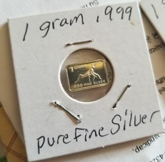 One gram .999 pure fine ☆Silver☆ collectable bar~ Praying Mantis