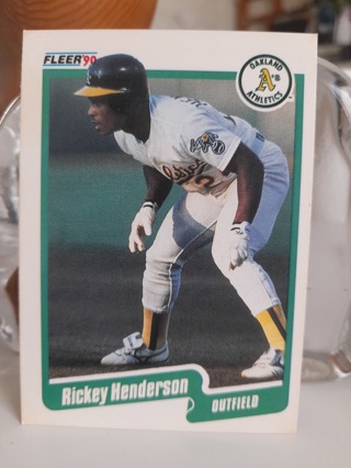 1990 Rickey Henderson Fleer Oakland Athletics