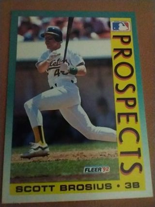 Scott Brosius Rookie Card 92 Fleer