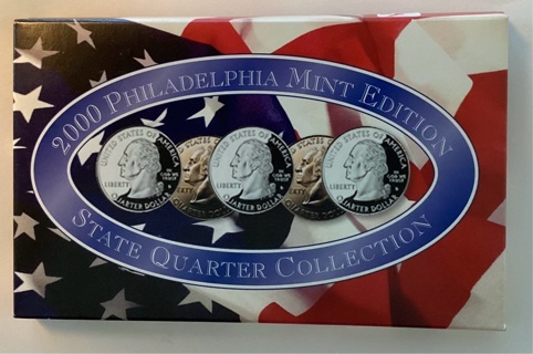 Coins-Mint Edition State Quarters (SC, MA, MD, NH, VA) Year 2000