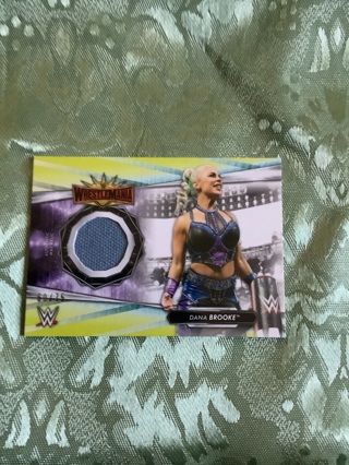 Dana Brooke Topps 2021 WWE WrestleMania 35 Event Used Mat Relic 60/75