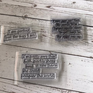 3 Mini Clear Rubber Stamps, Free Mail