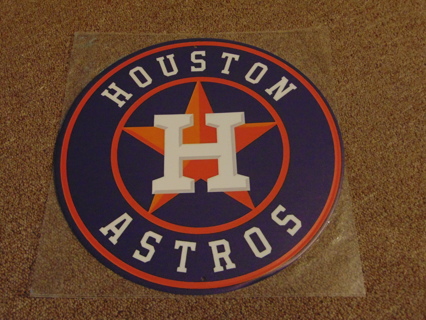 Houston Astros Round Tin Sign 11.5 INCH 