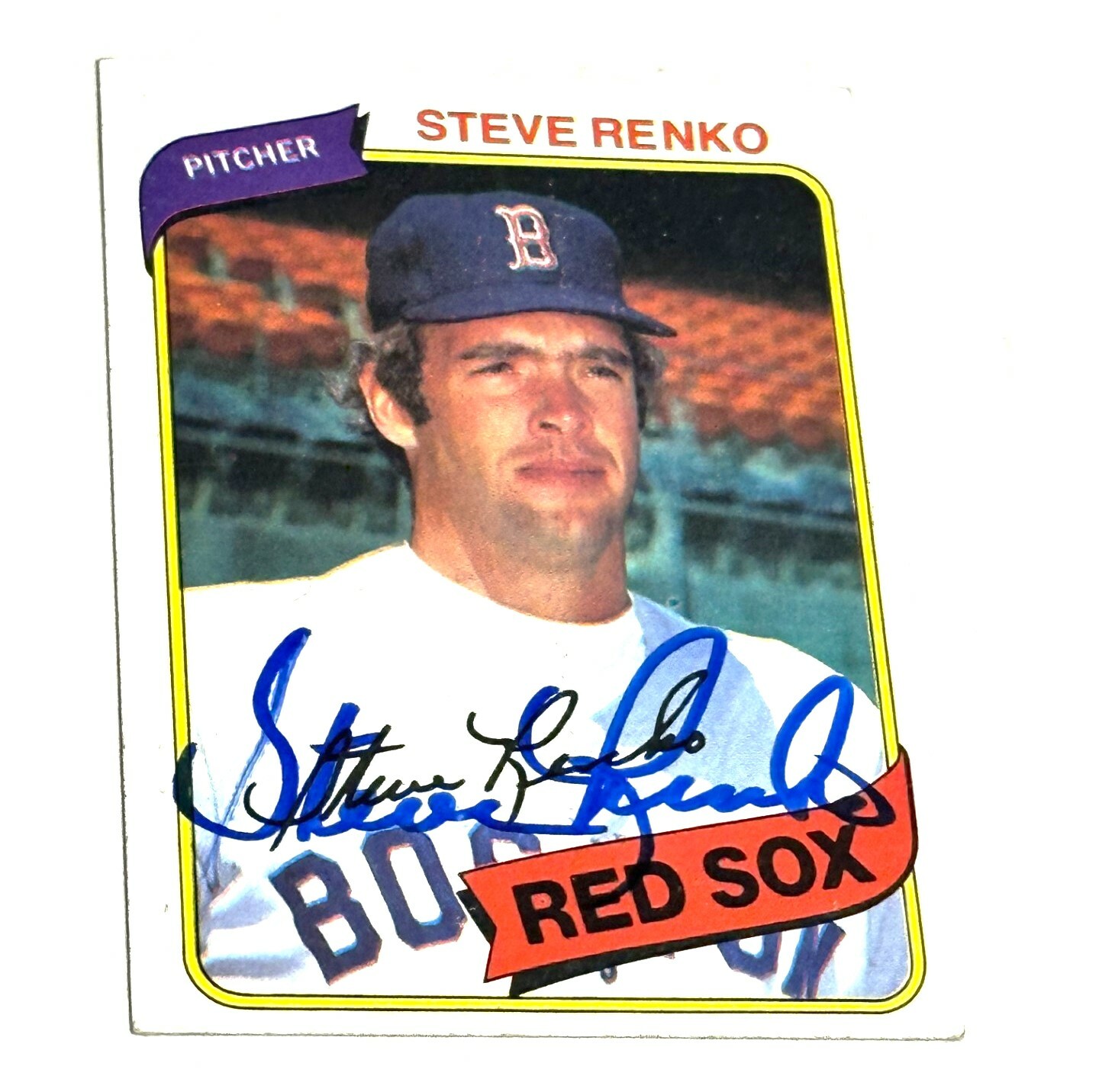 FREE: Autographed 1980 Topps Steve Renko Boston Red Sox #184