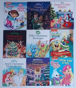 9 Little Children’s Soft Cover Books ~ Dora / Mickey Mouse / Sponge Bob / Others 