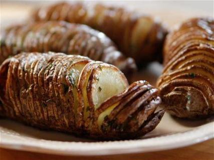 grilled potato fans recipe