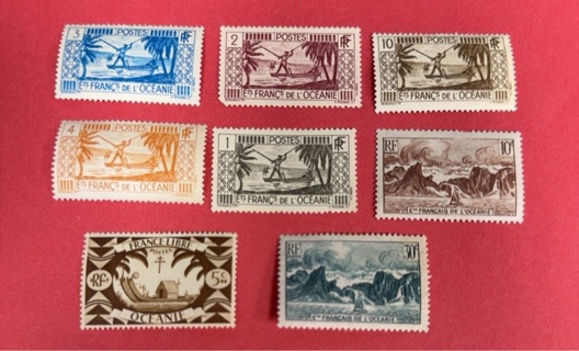 French India stamp lot