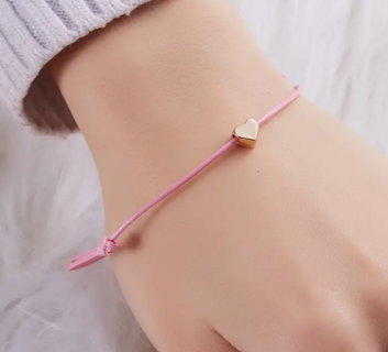 Pink Heart Wish Bracelet