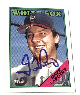 DAVE LAPOINT 1988 TOPPS AUTOGRAPHED SIGNED # 334 CHICAGO WHITE SOX