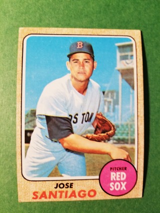 1968 - TOPPS EXMT - NRMT BASEBALL - CARD NO.  123 - JOSE SANTIAGO - RED SOX