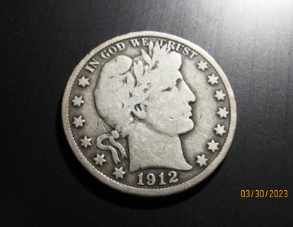 ★★ 1912-D BARBER HALF DOLLAR VG ★★ **90% SOLVER**