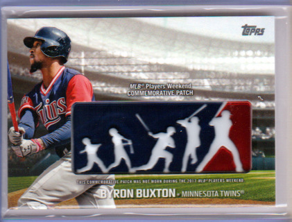 Byron Buxton, 2018 Topps Players Weekend Logo Patch Card #PWP-BB, Minnesota Twins, (EL)