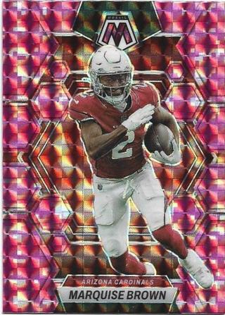 2023 MOSAIC MARQUISE BROWN PINK PRIZM REFRACTOR CARD