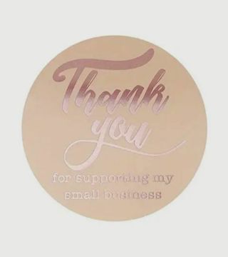 ↗️⭕NEW⭕(4) 1.5" THANK YOU FOR SUPPORTING MY SMALL BUSINESS STICKERS!!⭕ SHINY