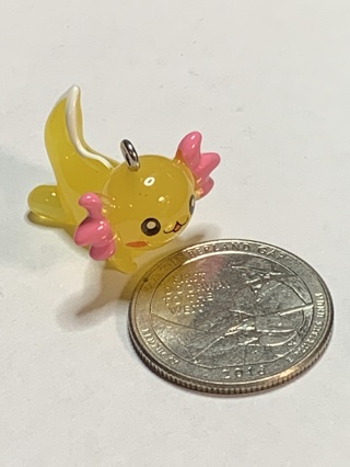 AXOLOTL DRAGON CHARM~#4~YELLOW~1 DRAGON ONLY~FREE SHIPPING!