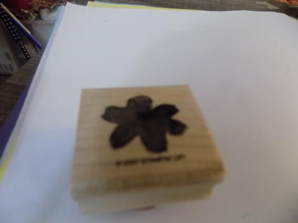 Wood mount rubber stamp 1 1/2 inch square SPLAT