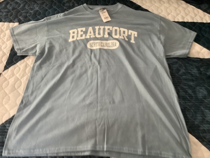 Men XL Light Blue Beaufort North Carolina T-Shirt Brand New With Tag