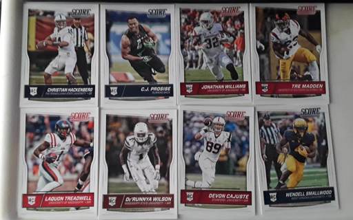 8 card Score NFL rookies lot
