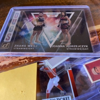 2022 panini donruss press proof duos z weili j jedrzejczyk UFC card 