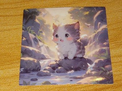 Cat Cute new one vinyl sticker no refunds regular mail only Very nice quality