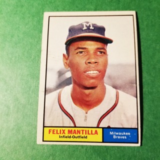 1961 - TOPPS BASEBALL CARD NO. 164 - FELIX MANTILLA - BRAVES