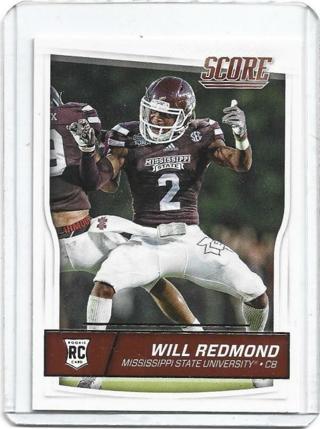 2016 SCORE WILL REDMOND ROOKIE CARD