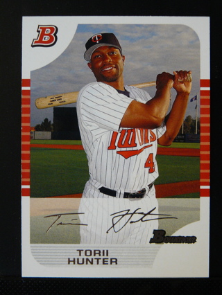 2015 Bowman "White" Parallel #122 Torii Hunter (Twins) S/N #069/240