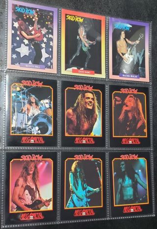 9 Skid Row 1991 Cards