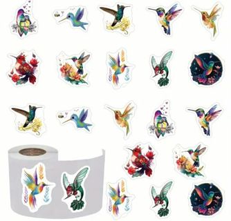 ↗️NEW⭕(10) 1" BEAUTIFUL HUMMINGBIRD STICKERS!!