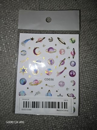 Planets nail decals