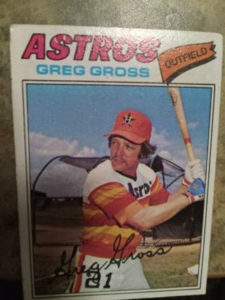 1977 TOPPS GREG GROSS HOUSTON ASTROS BASEBALL CARD# 614