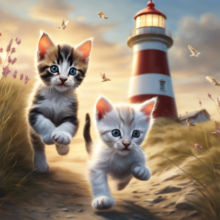 Listia Digital Collectible: Lighthouse Kittens