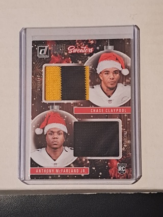*Steelers* C. Claypool/A. McFarland Dual Rookie Sweaters Relic Card (2 color)