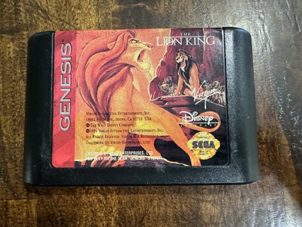 Vintage Sega Genesis The Lion King Game