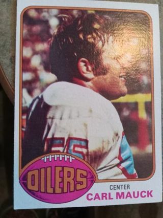 1976 TOPPS CARL MAUCK HOUSTON OILERS FOOTBALL CARD# 357