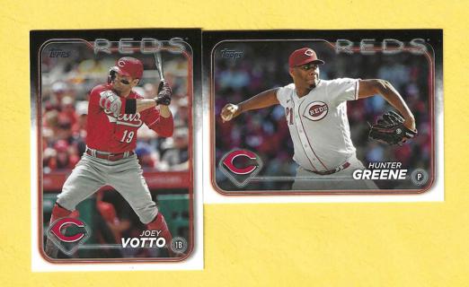 2024 Topps Joey Votto & Hunter Greene Reds Baseball Cards