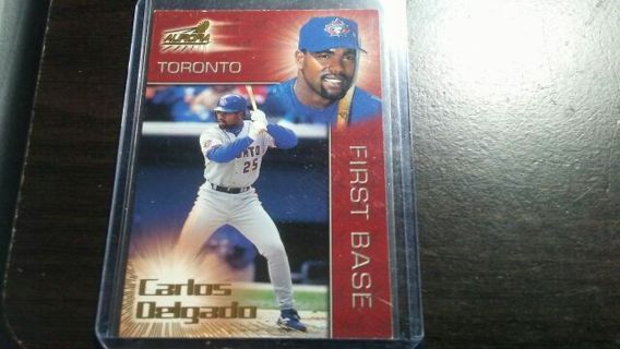 1998 PACIFIC AURORA CARLOS DELGADO TORONTO BLUE JAYS BASEBALL CARD# 94