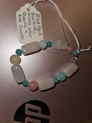 Handcrafted bracelet with real stones