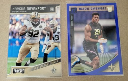 2018 Marcus Davenport Rookie Cards New Orleans Saints