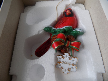 Vintage yet new Danbury Mint a Cardinals song Songbird ornament of year