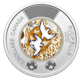 Canada 2023 2 Dollar coin coloured 