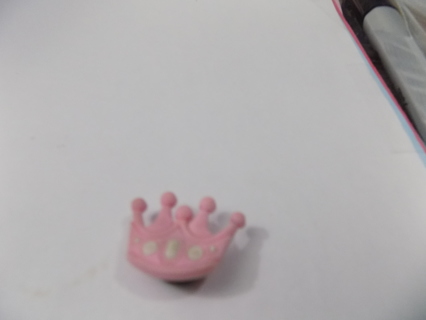 Croc shoe charm pink crown