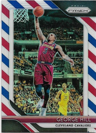 208-19 PRIZM GEORGE HILL RED WHITE & BLUE PRIZM REFRACTOR CARD