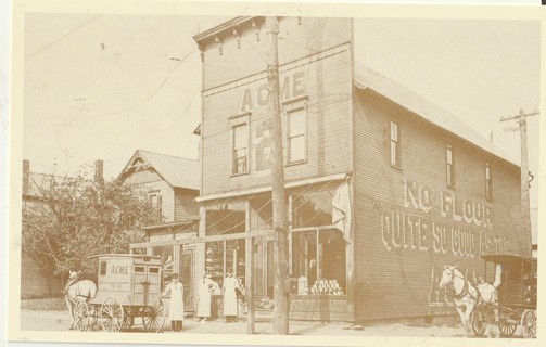 Vintage Unused Postcard: b&w: Acme #2,  Akron