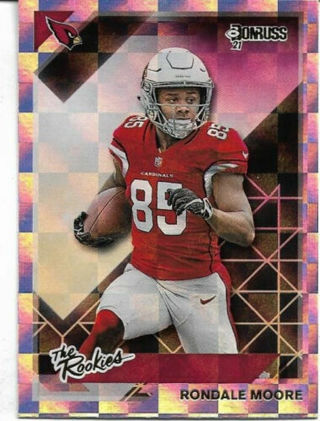 2021 DONRUSS RONDALE MOORE PRIZM REFRACTOR INSERT ROOKIE CARD