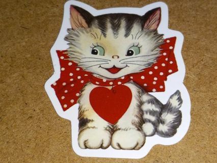 Cat Cute one vinyl sticker no refunds regular mail Win 2 or more get bonus