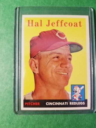  1958 - TOPPS NRMT MINT BASEBALL - CARD NO. 294 - HAL JEFFCOAT - REDLEGS