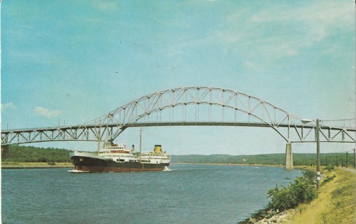 Vintage Used Postcard: (b1): The Bourne Bridge, Cape Cod, MA