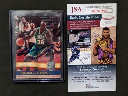 Shaquille Oneal Autograph Card Celtics Panini Authentic With Jsa Coa