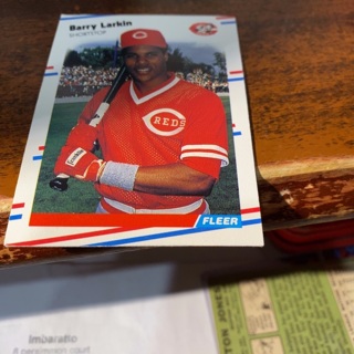 1988 fleer Barry Larkin baseball card 